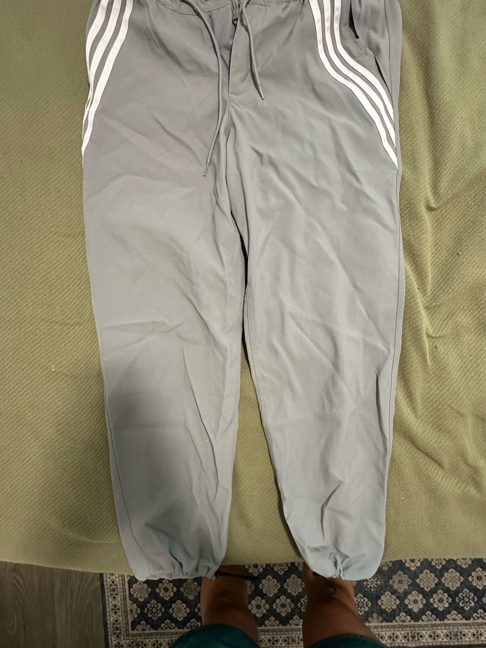 Adidas SB Gray WORKSHOP Pants with White Triple Stripes